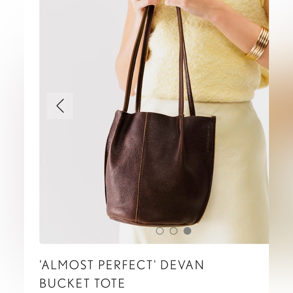 Portland Leather Chestnut Devan Bucket Tote